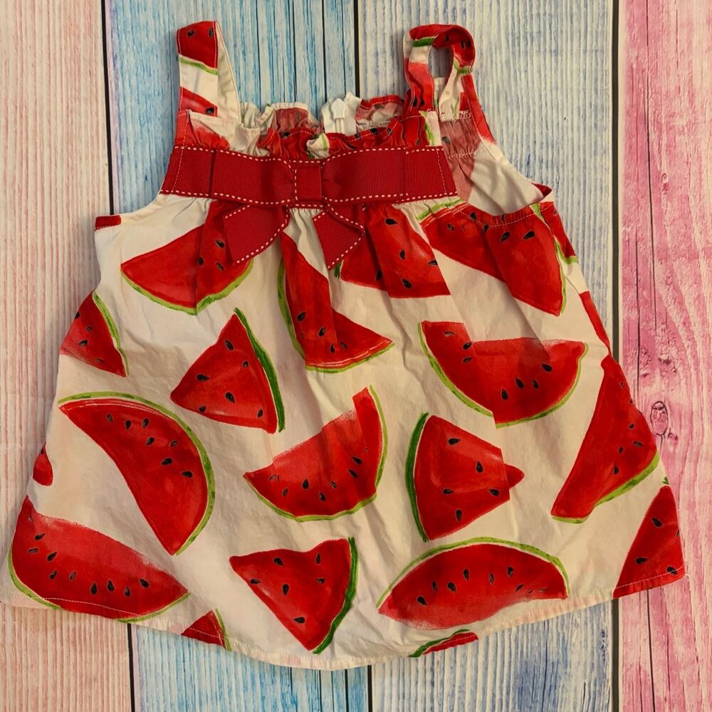 Gymboree Girls Size 3 Watermelon Picnic Tank Top EUC